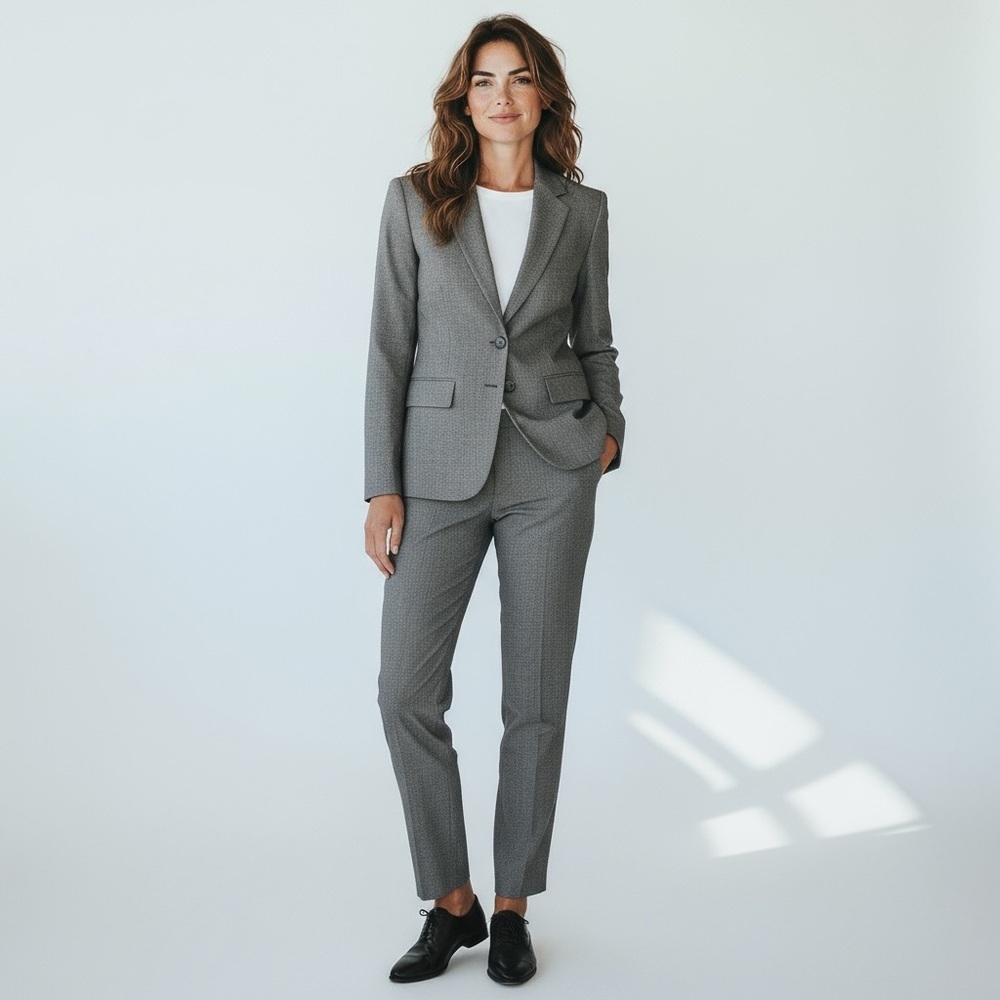 Anne Klein Charcoal Pinstripe Blazer and Pants